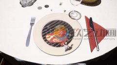 去掉餐前无聊的等待吧！好玩的餐前投影动画《餐桌的裸眼3D》